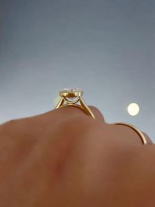 Lab Grown Diamond Cushion Cut 2.01CT Bezel <b>Set</b> Luxury Surprise <b>Ring</b> 14K Solid Gold Fine Jewelry <b>For</b> <b>Womens</b> Gift <b>For</b> Wedding - Product Image 2
