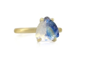 Natural Blue Moonstone Rainbow Sterling Silver <b>Ring</b> Handmade Gemstone Silver <b>Indian</b> Seller Gold Plated <b>Ring</b> Fine Jewelry. - Product Image 6