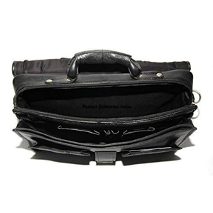 กระเป๋าหนังใส่แล็ปท็อปสำหรับผู้ชาย, กระเป๋าแมสเซ็นเจอร์กระเป๋าคาดลำตัวกันน้ำขยายขนาด15.6นิ้วกระเป๋านักเรียนมีซิปปิด - Product Image 5