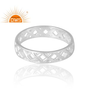 Venta caliente 925 Anillo de banda de plata Joyería personalizada para mujeres Regalo para ella para fiestas, para Fastivales - Product Image 4