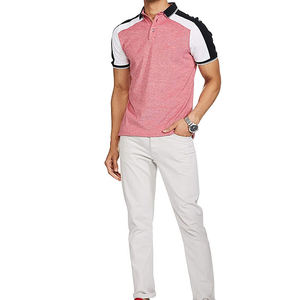 Etiqueta personalizada de moda de verano para hombre de manga corta para Polos tela de lona transpirable suministro ODM patrón sólido - Product Image 4