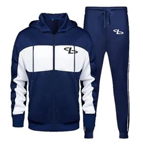 High Quality Breathable 100% Cotton 2-Piece Casual Winter Tracksuit for Men and Women Hooded Adult Solid Pattern - Product Image 5