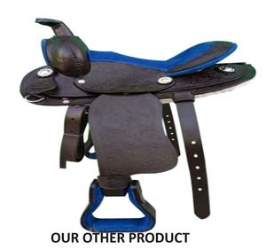 Niños occidentales Niños Cuero de búfalo Hecho Seguro Montar a caballo Sillín en fibra de vidrio Árbol Larga vida Tamaño personalizado Niños Sillín de caballo - Product Image 2