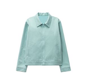 เสื้อแจ็กเก็ตทำงานผ้าแคนวาสแนวสตรีทกลางแจ้งผ้าแคนวาสสำหรับใส่ทำงานผ้าทอลายทแยง100% โลโก้ออกแบบได้ตามต้องการ - Product Image 3