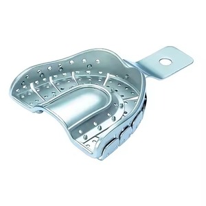 Vassoi dentari dell'impronta lavabili in acciaio inossidabile 6Pcs superiore inferiore in acciaio inox strumenti dentali <span class=keywords><strong>S</strong></span>,M, L