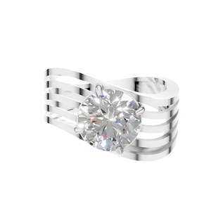 แหวนหมั้นทองคำแท้ 14K ปรับแต่งได้ ชุบโรเดียม ประดับเพชรโมอิสซาไนต์ VVS D รับรองโดย IGI แหวนแต่งงานทันสมัยสำหรับงานปาร์ตี้ - Product Image 3