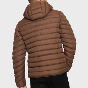 Fabricants de vêtements meilleure qualité veste bouffante décontractée à fermeture éclair solide pour hommes col montant personnalisé respirant coupe-vent - Product Image 6