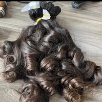 Extensions de cheveux humains brésiliens Remy 100% naturels, ondulés et volumineux, non traités, cheveux de temple vierges, tissage naturel, 8 pouces, vente en gros