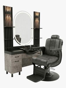 เก้าอี้ตัดผมสำหรับร้านค้า รุ่น Decors All Commercial หุ้มหนัง PU ฐานปรับระดับไฮดรอลิก เฟอร์นิเจอร์ร้านเสริมสวยทันสมัย รุ่น 4558 - Product Image 4