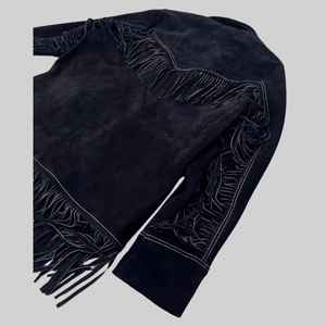 Venta al por mayor de chaqueta de cuero de ante marrón de los hombres de estilo occidental de motorista tachonado chaqueta - Product Image 6