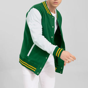 2025 de calidad superior Chenille bordado Patchwork Streetwear invierno Bomber Letterman hombres cuero Varsity chaqueta para hombres - Product Image 3