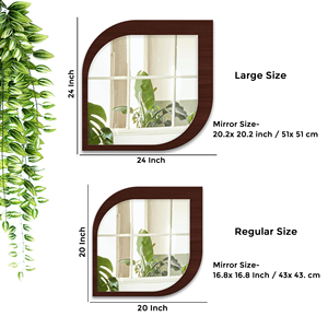 High Quality Modern <b>Leaf</b> Shape Design Decorative Wooden <b>Wall</b> Mirror Customized for Home <b>Decor</b> for Bathroom with Bulk Low Price - Product Image 3