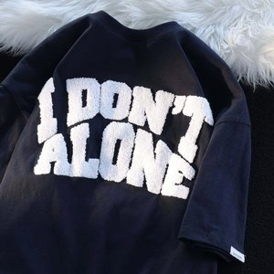 Service de conception de t-shirts pour hommes en polyester/coton personnalisés, broderie en chenille et en tissu éponge, anti-froissement, séchage rapide, respirant - Product Image 1