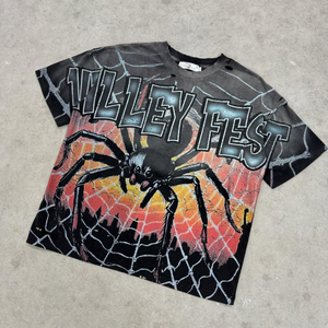 เสื้อยืดโอเวอร์ไซส์สำหรับผู้ชายเสื้อเชิ้ตลายกราฟฟิกแบบย้อนยุคทรงบ็อกซี่ฟิต - Product Image 3