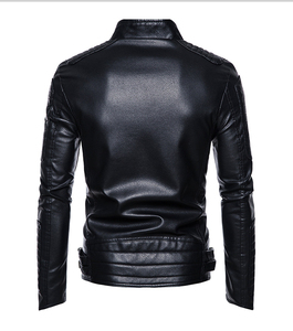 Veste en cuir pour hommes Veste universitaire en cuir à la mode personnalisée OEM Veste en cuir de moto grande taille 2026 - Product Image 4