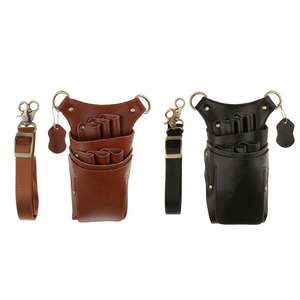 Hairdresser Scissors <b>Bag</b>, Leather Salon Barber <b>Hairdressing</b> Scissor Shears Holster Hair Stylist Tools <b>Bag</b> with belt by Life Care - Product Image 1