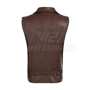 Gilet en cuir de motard pour motocyclistes Conception OEM Taille réglable Support de commande en gros - Product Image 3