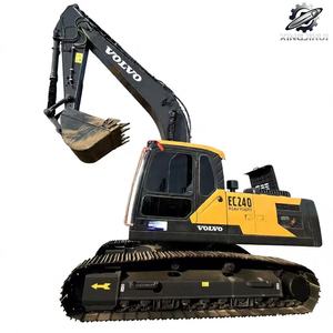 Excavatrice Volvo EC240 d'occasion, 24 tonnes, godet de 1,2 m³, marque suédoise d'origine, grande excavatrice sur chenilles, faible nombre d'heures, certifiée CE - Product Image 1