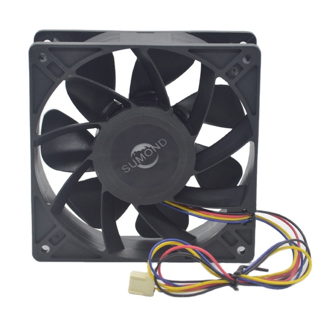 DF12038 High CFM 120mm Axial Flow Fan 12V 2.5A 4Pin Ball Bearing 120x120x38mm Plastic Heatsink for Computer Case Cooling