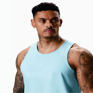 2025 mejor camiseta sin mangas de punto de algodón y poliéster de secado rápido para hombres con logotipo personalizado verano diseño suelto camisetas sin mangas chaleco deportivo - Product Image 4