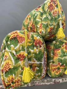 Neceser de algodón con estampado Floral de diseñador grande más a la moda para mujer, Kit de maquillaje con forro de lona para viajes y uso de regalos - Product Image 6