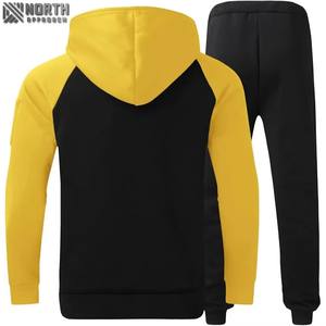 Survêtements délavés à l'acide pour hommes, respirants, coupe-vent, 100% coton, logo personnalisé, ensembles grandes tailles, styles Oem d'hiver - Product Image 2