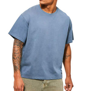 T-shirt pour homme imprimé graphique, streetwear surdimensionné personnalisé, col à bordure perlée, t-shirt imprimé décontracté, hip-hop, t-shirts pour homme - Product Image 1