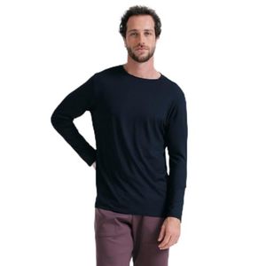 Camiseta de Manga Larga para Hombre, Color Sólido, 100% Poliéster, UPF 50, Transpirable, Tela de 130g, para Adultos - Product Image 1