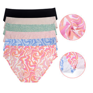 Sous-vêtements pour femmes en coton de bambou imprimés avec un logo personnalisé, taille mi-haute, tissu fin et doux, confort quotidien, fabrication ODM - Product Image 1