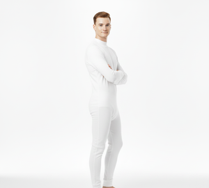 Combinaison thermique pour homme WinterCore, blanche, manches longues, tissu doux et respirant, conçue pour une protection fiable contre le froid - Product Image 2