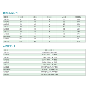 Piezas Tecnosystemi 90 Smooth Bend para sistemas HVAC de conductos circulares - Product Image 4