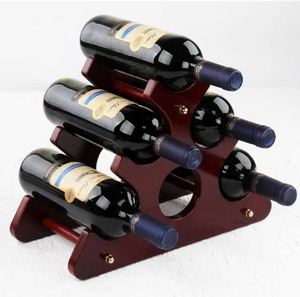 Modern Custom Wood Wine Bottle Rack Holder Plastic <b>Kitchen</b> Home Decor Dining <b>Table</b> Elegant Champagne Wine Display Rack <b>Bar</b> - Product Image 1
