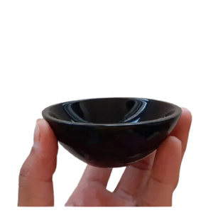 Material de piedras preciosas negro obsidiana de producto de piedra natural tipo cuenco de cristal de piedras preciosas de tazón para Decoración - Product Image 2