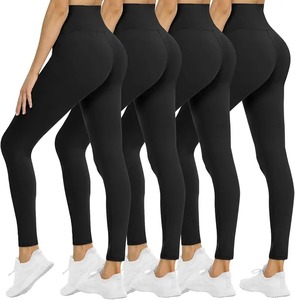 Leggings Deportivos de Cintura Alta Elástica para Mujer, Compresión, Color Sólido, Ecológicos, Secado Rápido, Ligeros, Talla Grande - Product Image 1