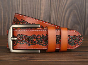 Cinturones de cuero de lujo para hombre de Material de alta calidad Precio al por mayor mejor estilo Color y tamaño personalizados genuinos mejores cinturones de cuero - Product Image 5