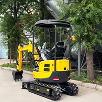 Mini-excavatrice chinoise de 2 tonnes avec moteur Yanmar Kubota Euro 5 EPA, livraison gratuite