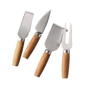 Hot Selling <b>Set</b> of 4 <b>Cheese</b> <b>Set</b> with wood Round Handle in Factory Wholesale Price - Product Image 6