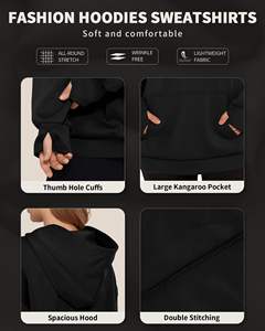 Offre Spéciale haute qualité personnalisé à manches longues Sport polaire pull uni surdimensionné femmes grande taille sweats à capuche pour femme - Product Image 5