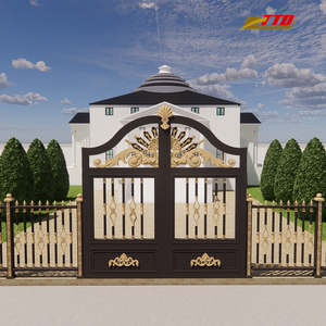 Portail en fer durable et décoratif pour villas et composés de maison fabriqués au Vietnam avec service de modélisation 3D - Product Image 1