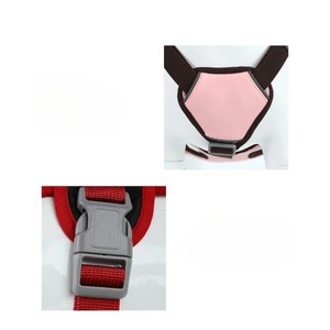 Adjustable Nylon Dog Harness with Buckle Closure Simple Style for Dogs Beige Color Breathable Design - Product Image 2