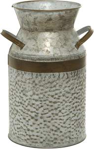 Boîte à lait en fer avec fleur et jardin imprimé en relief et blanc enduit de poudre fini au design unique, nouvel arrivage - Product Image 5