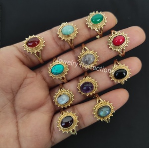 Últimos anillos chapados en oro Eternity Vermeil, mezcla de plata esterlina, joyería de piedras preciosas para mujer, para regalo de boda o fiesta - Product Image 5