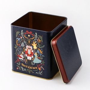 1.8 L <span class=keywords><strong>Clara</strong></span> trang trí kỳ nghỉ trượt nắp <span class=keywords><strong>nutcracker</strong></span> vuông 120x120x137mm hộp thiếc lễ hội hay thay đổi có thể tái chế để lưu trữ thực phẩm - Product Image 2