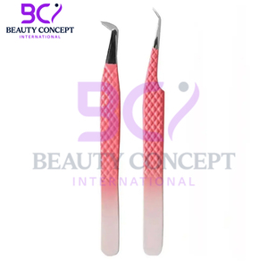 Pince à épiler greffée confortable en acier inoxydable à revêtement rose, élégante et fonctionnelle, de bonne qualité - Product Image 6