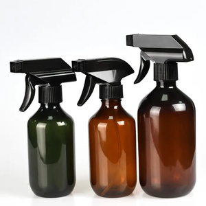 Vide Bleu Ambre Vert 300ml 500ml Bouteilles De Soins Quotidiens Boston Rond Rechargeable PET En Plastique Pistolet Vaporisateur Vietnam Manufacture - Product Image 6