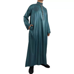 Nouveauté Confortable Expédition en ligne Service OEM Faible MOQ Modèles de Kurta pour Hommes Multicolore Thobe Jubba Arabe pour Hommes - Product Image 3
