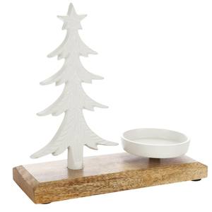 <b>Christmas</b> <b>Tree</b> Tea Light Holder White Metal Festive <b>Candle</b> Holder With Wooden Base Home Decor <b>Candle</b> Stand Wholesale Suppliers - Product Image 3