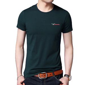 Nuevas camisetas de marca de verano, Camiseta de cuello redondo para hombre, 95% de algodón 5%, Spandex, liso, a granel, manga corta, ropa informal de moda para hombre - Product Image 3