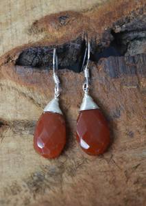 Red Carnelian 925 Sterling Silver Gold Plated Cute Drop Earrings Handmade Women's Fashion Dangle Jewelry <b>Anniversary</b> Gift - Product Image 3