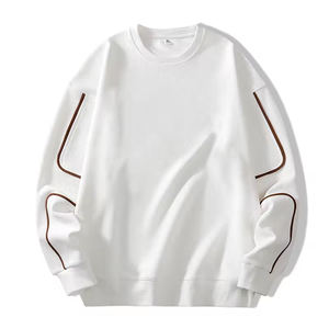 2026 Custom Luxury Quality Drop Shoulder Pullover Men's Hoodies Streetwear Fleece Men's Crewneck <b>Sweatshirt</b> <b>Embroidery</b> - Product Image 3